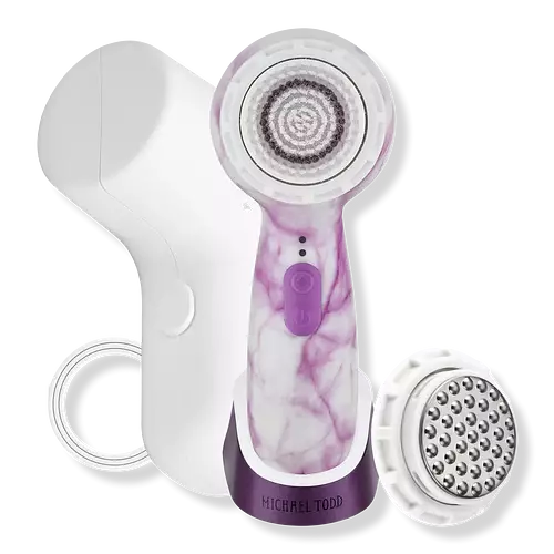 Michael Todd Beauty Soniclear Petite Patented Antimicrobial Sonic Cleansing Brush Purple Marble