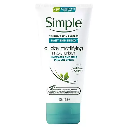 Simple Skincare Daily Skin Detox All Day Mattifying Moisturiser 