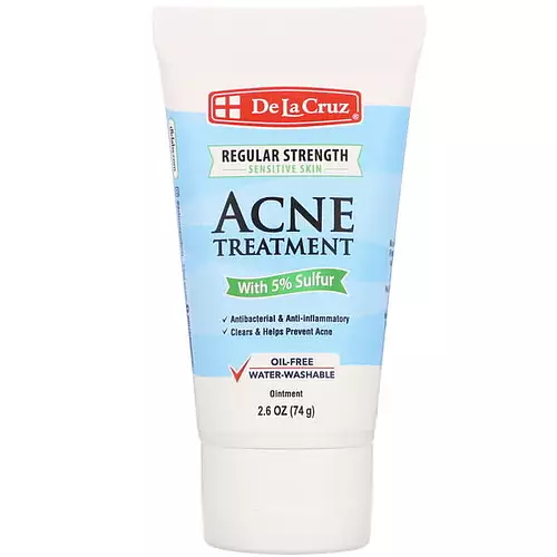 De La Cruz 5% Sulfur Ointment Regular Strength Acne Treatment for Sensitive Skin