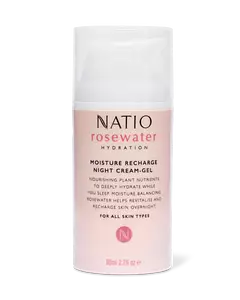 Natio Rosewater Hydration Moisture Recharge Night Cream-Gel