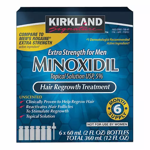 Kirkland Signature Extra Strength 5% Topical Solution Hair Loss & Regrowth Treatment for Men