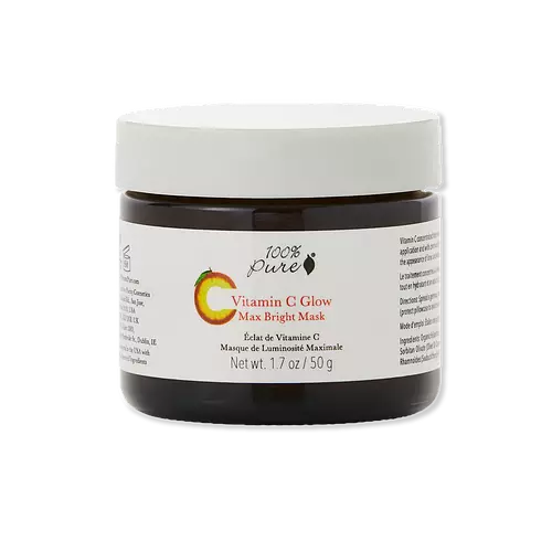 100% Pure 18.3% Active Ingredients Vitamin C Glow Max Bright Mask