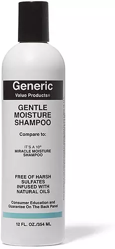 Generic Value Products Gentle Moisture Shampoo Compare to It's a 10 Miracle Moisture Shampoo
