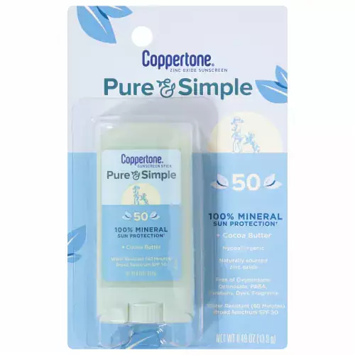 Coppertone Pure And Simple Mineral Sunscreen Stick SPF 50