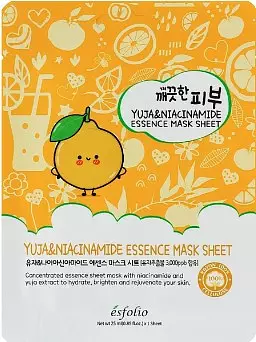 Esfolio Yuja & Niacinimide Essence Mask Sheet