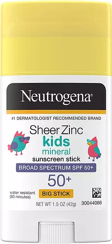 Neutrogena Sheer Zinc Kids Mineral Sunscreen Stick Broad Spectrum SPF 50+