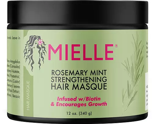Mielle Organics Strengthen Moisturize Nourish Hair Mask w/ Biotin, Rosemary, Coco Oil, & Honey