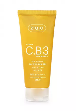 Ziaja Vitamin C.B3 Niacinamide Skin Renewal Face Scrub Gel