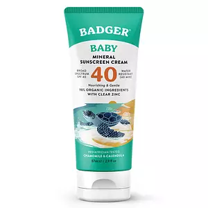 Badger Baby Mineral Sunscreen Cream SPF 40 Chamomile & Calendula
