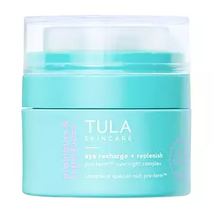 Tula Skincare Eye Recharge + Replenish Pro-Ferm™ Overnight Eye Cream with Bakuchiol and Peptides