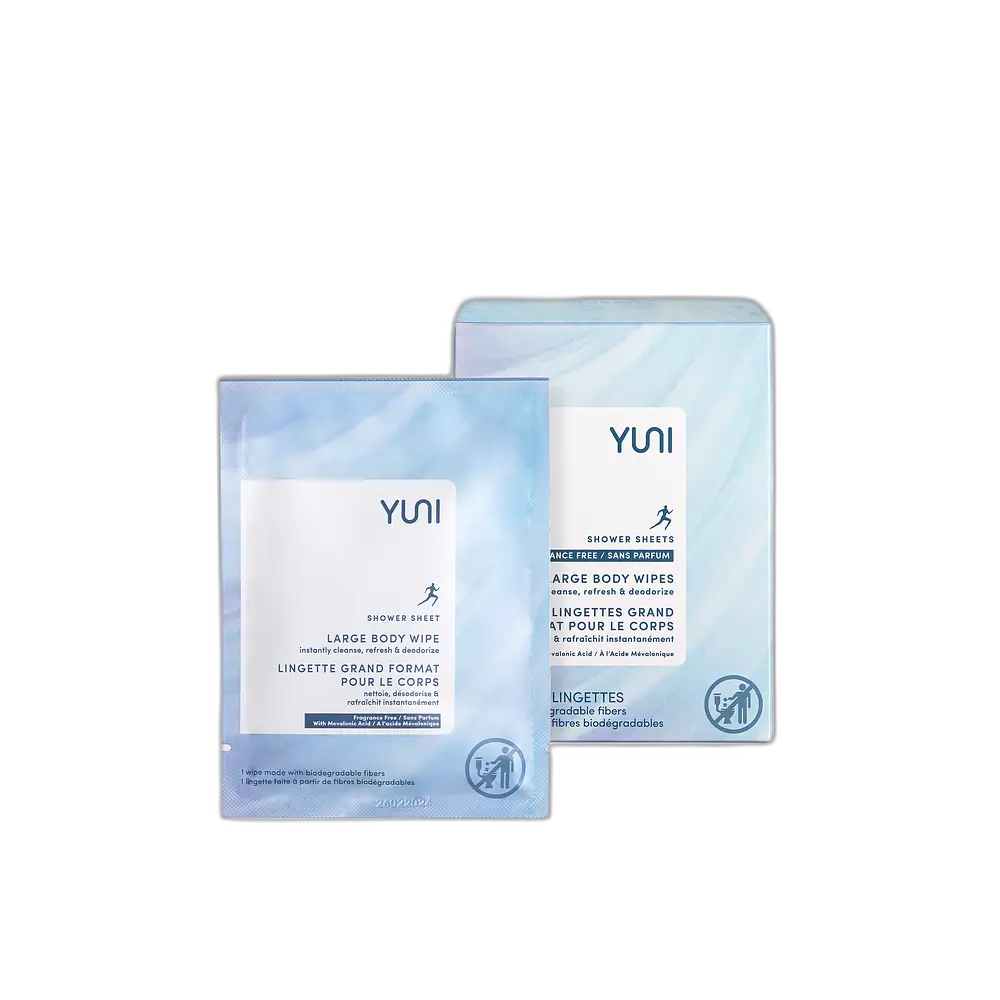 Yuni Beauty Shower Sheets Large Body Wipes Fragrance-Free
