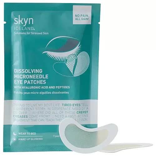 skyn ICELAND Dissolving Microneedle Eye Patches with Hyaluronic Acid and Peptides
