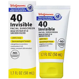 Walgreens Invisible Facial Sunscreen SPF 40