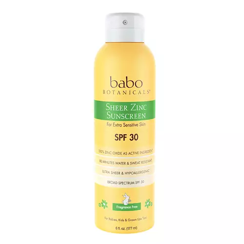 babo botanicals Sheer Zinc Mineral Sunscreen Spray SPF 30
