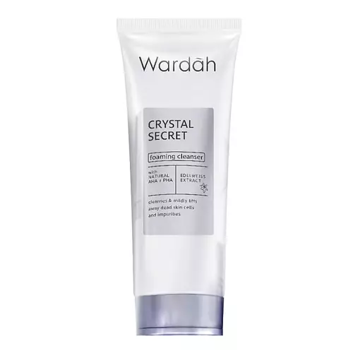 Wardah Crystal Secret Foaming Cleanser with Natural AHA+PHA