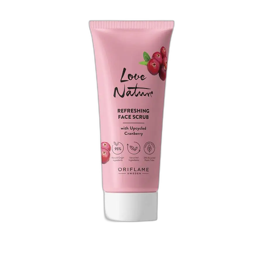 Oriflame Love Nature Refreshing Face Scrub With Upcycled Cranberry