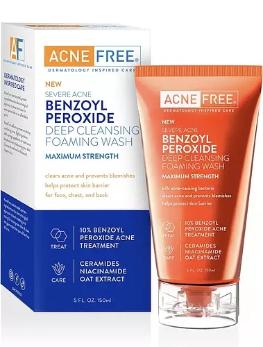 Acne Free Benzoyl Peroxide Deep Cleansing Foaming Wash