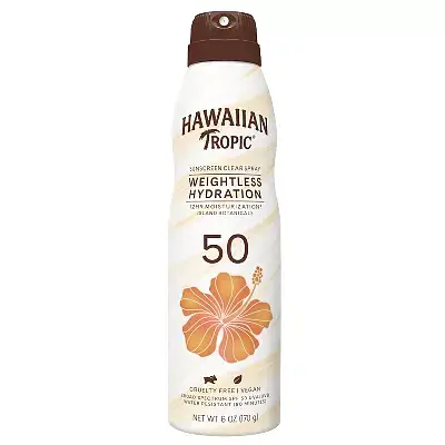 Hawaiian Tropic Weightless Hydration Sunscreen Clear Spray SPF 50