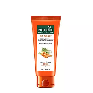 Biotique Sun Shield Carrot SPF40+ Sunscreen Lotion