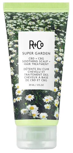 R & Co Super Garden CBD + CBG Soothing Scalp + Hair Treatment