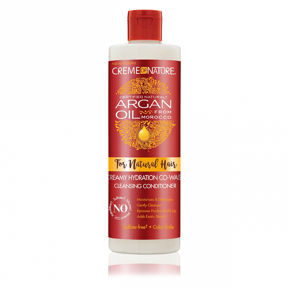 Creme of Nature Argan Oil For Natural Hair Creamy Hydration Co-Wash Cleansing Conditioner