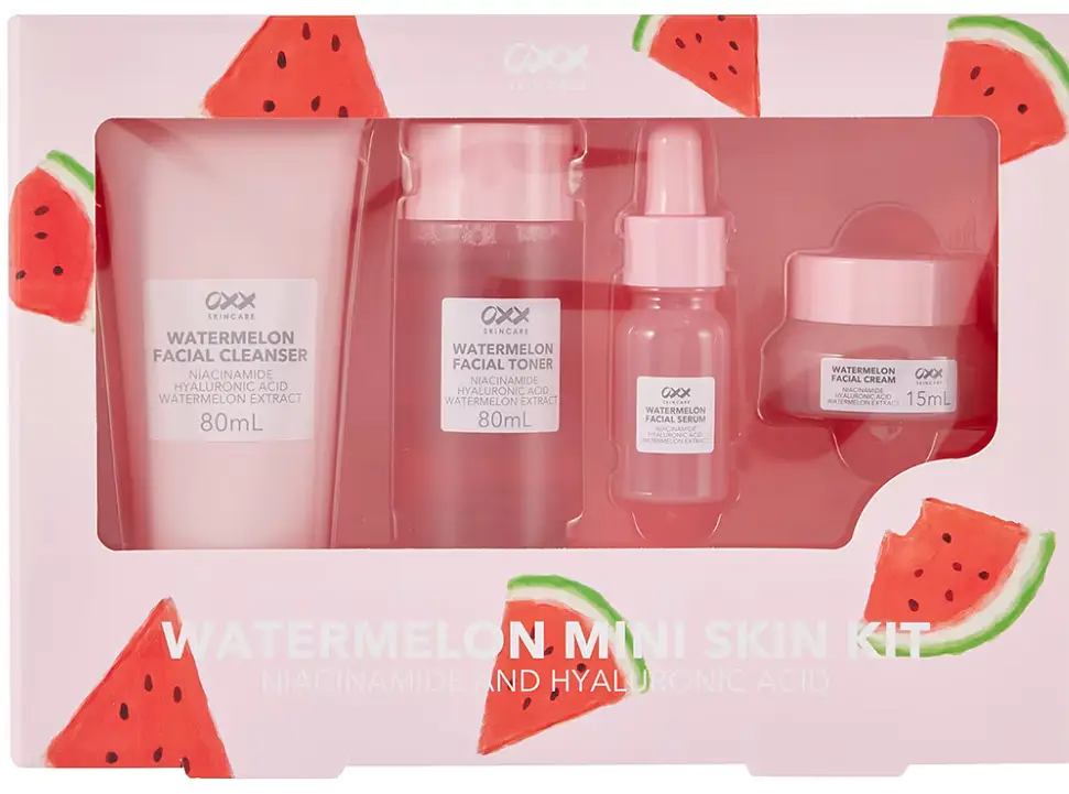 Kmart Oxx Skincare Watermelon Mini Skin Kit Niacinamide & Hyaluronic Acid