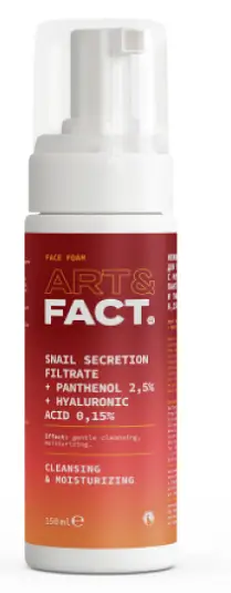 Art & Fact Snail Secretion Filtrate + Pantenol 2,5% + Hyaluronic Acid 0,15% Cleansing And Moisturizing