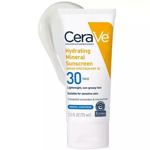 CeraVe Hydrating Mineral Sunscreen SPF 30 Face Lotion