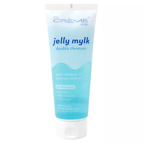 The Creme Shop Jelly Mylk Double Cleanser (Vegan) | Green Tea + White Water Lily + Rice Enzyme