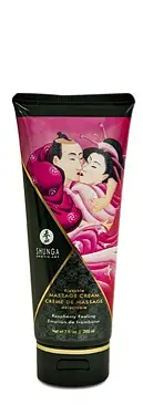 Shunga Kissable Massage Cream Raspberry Feeling