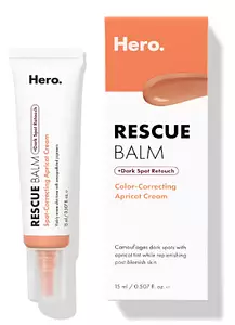 Hero Cosmetics Rescue Balm + Dark Spot Retouch Color-Correcting Apricot Cream