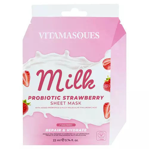 Vitamasques Probiotic Strawberry Milk Sheet Mask