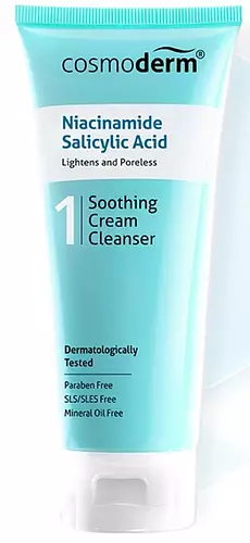 Cosmoderm Niacinamide Salicylic Acid Soothing Cream Cleanser