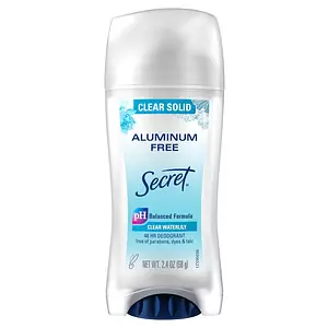 Secret Clear Solid Aluminum Free Deodorant Clear Waterlily