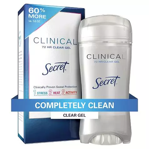 Secret Clinical Strength Clear Gel Antiperspirant Completely Clean