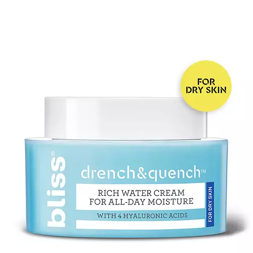 Bliss Drench & Quench For Dry Skin Rich Water Cream For All-Day Moisture