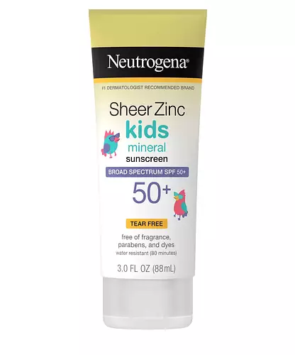 Neutrogena Sheer Zinc Kids Mineral Sunscreen Broad Spectrum SPF 50+