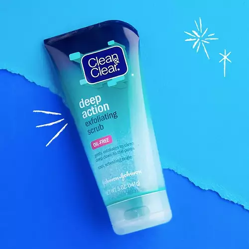 Clean and clear deep clearance action exfoliating scrub