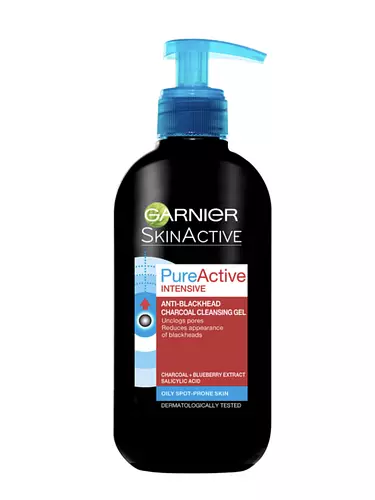 Garnier Pure Active Intensive Anti-Blackhead Charcoal Cleansing Gel