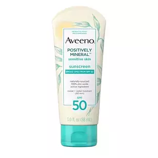 Aveeno Positively Mineral Sensitive Skin Sunscreen - SPF 50