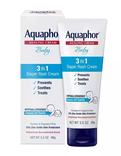 Aquaphor Baby 3-In-1 Diaper Rash Relief Cream