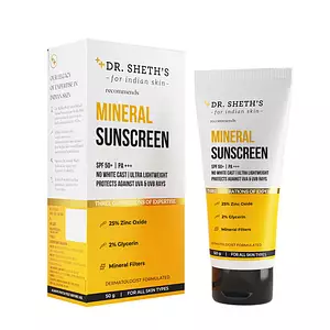 Dr. Sheth's Mineral Sunscreen With SPF 50+ PA+++
