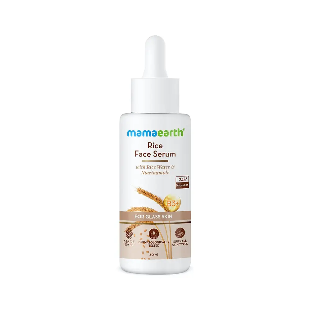 Mamaearth Rice Face Serum For Glowing Skin With Rice Water & Niacinamide For Glass Skin