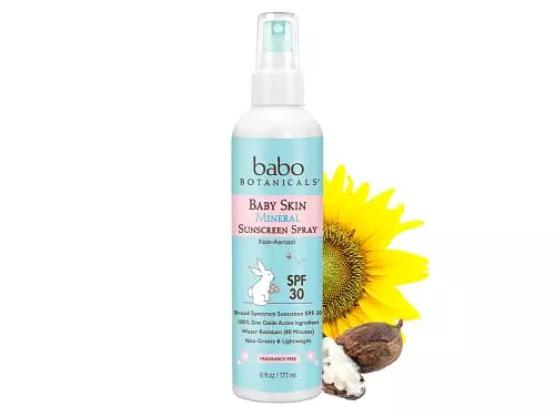 babo botanicals Baby Skin Mineral Sunscreen Spray SPF30 Broad Spectrum