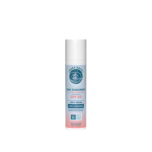 Reef Safe Zinc Sunscreen For Acne Prone Skin SPF 50 Bronze
