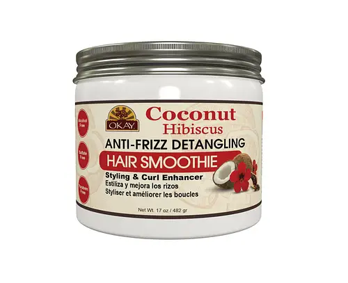 Okay Pure Naturals Coconut Hibiscus Anti-Frizz Detangling Hair Smoothie