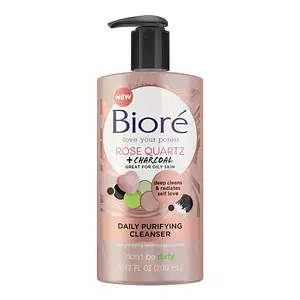 Biore Rose Quartz + Charcoal Daily Purifying Cleanser