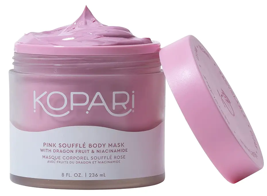Kopari Pink Soufflé Body Mask with Niacinamide, Kaolin Clay, Dragon