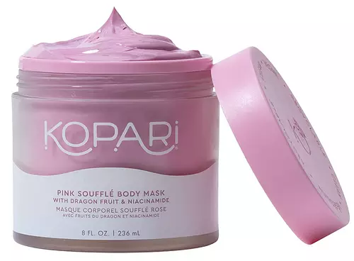Kopari Pink Soufflé Body Mask with Niacinamide, Kaolin Clay, Dragon Fruit, & Coconut Oil