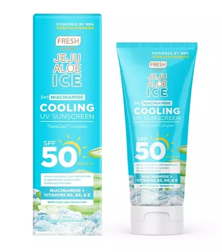 Fresh Skinlab Jeju Aloe Ice 3 In 1 Niacinamide Cooling UV Sunscreen SPF 50